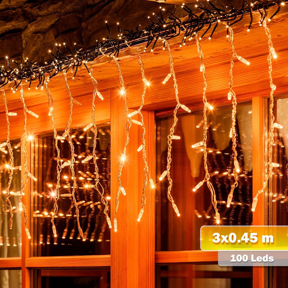 Cortina Luces Led de Navidad 3mx45cm